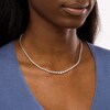 Thumbnail Image 1 of 4 CT. T.W. Diamond Graduate Riviera Necklace in 10K White Gold – 17"