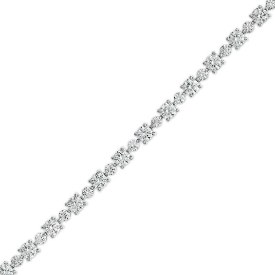5 CT. T.w. Diamond Alternating Line Bracelet in 10K White Gold