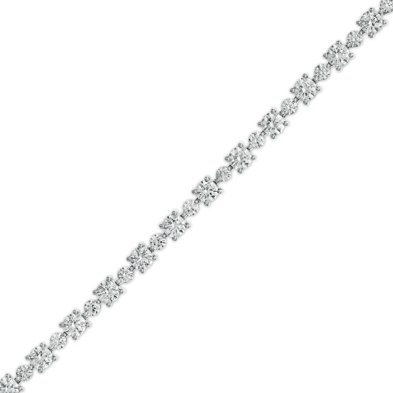 Main Image 1 of 5 CT. T.W. Diamond Alternating Line Bracelet in 10K White Gold