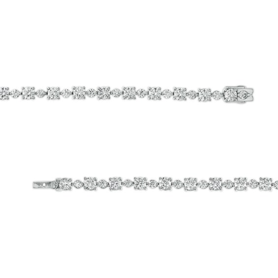 5 CT. T.w. Diamond Alternating Line Bracelet in 10K White Gold