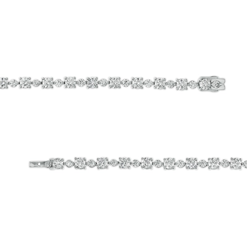 Main Image 3 of 5 CT. T.W. Diamond Alternating Line Bracelet in 10K White Gold