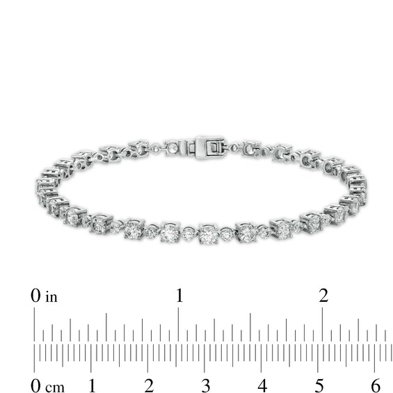 5 CT. T.w. Diamond Alternating Line Bracelet in 10K White Gold