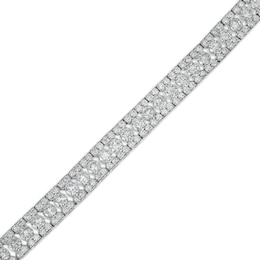 6 CT. T.W. Diamond Multi-Row Line Bracelet in 10K White Gold