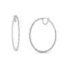 Thumbnail Image 0 of 1 CT. T.W. Diamond Station Inside-Out Hoop Earrings in 10K White Gold