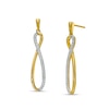 1/6 CT. T.W. Diamond Elongated Infinity Drop Earrings in 10K Gold