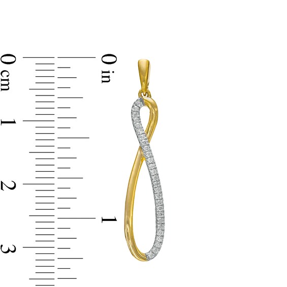 1/6 CT. T.w. Diamond Elongated Infinity Drop Earrings in 10K Gold