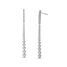 1 CT. T.W. Journey Diamond Drop Earrings in 10K White Gold