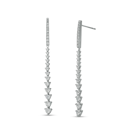 1 CT. T.w. Journey Diamond Drop Earrings in 10K White Gold