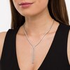 Thumbnail Image 2 of 4 CT. T.W. Diamond Double Row Y-Necklace in 10K White Gold - 17"