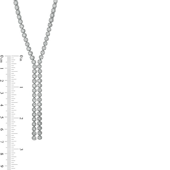 4 CT. T.w. Diamond Double Row Y-Necklace in 10K White Gold - 17"