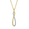 Thumbnail Image 0 of 1/8 CT. T.W. Diamond Elongated Infinity Pendant in 10K Gold