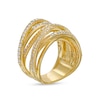 Thumbnail Image 3 of 1 CT. T.W. Diamond Layered Orbit Ring in 10K Gold