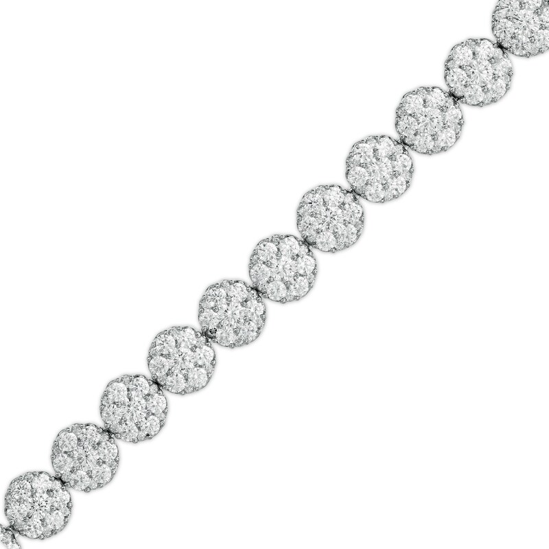 Main Image 1 of 10 CT. T.W. Composite Diamond Line Bracelet in 10K White Gold
