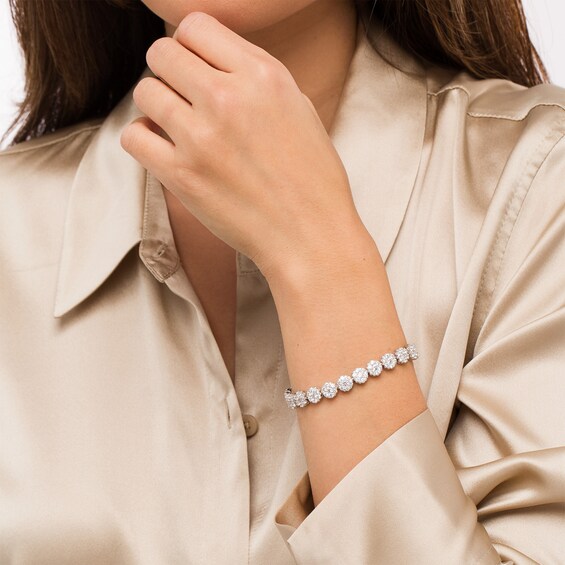 10 CT. T.w. Composite Diamond Line Bracelet in 10K White Gold