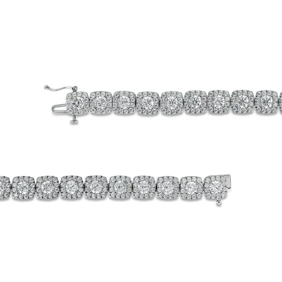 10 CT. T.w. Composite Cushion-Shaped Diamond Line Bracelet in 10K White Gold