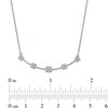 Thumbnail Image 3 of 3/8 CT. T.W. Diamond Station Curved Bar Necklace in 10K White Gold - 17"