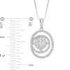 Thumbnail Image 3 of 5/8 CT. T.W. Composite Diamond Spiral Pendant in 10K White Gold