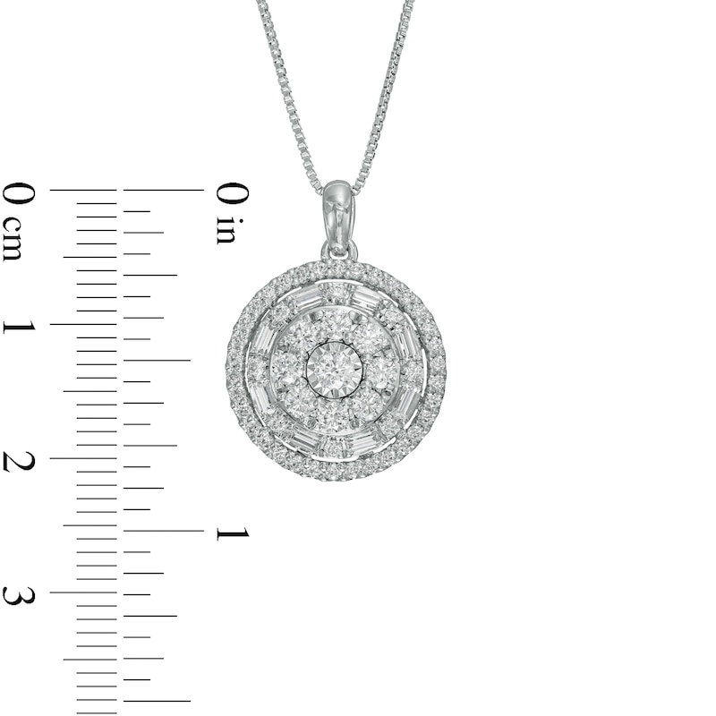 Main Image 3 of 1 CT. T.W. Composite Diamond Pendant in 10K White Gold