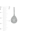 Thumbnail Image 3 of 1 CT. T.W. Pear-Shaped Multi-Diamond Double Frame Drop Earrings in 10K White Gold