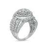 Thumbnail Image 3 of 3 CT. T.W. Multi-Diamond Swirl Crossover Split Shank Ring in 10K White Gold