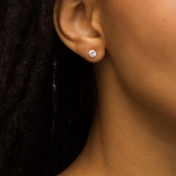 CT. T.w. Certified Lab-Grown Diamond Solitaire Stud Earrings in 14K White Gold (F/Si2