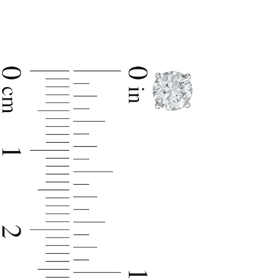 CT. T.w. Certified Lab-Grown Diamond Solitaire Stud Earrings in 14K White Gold (F/Si2