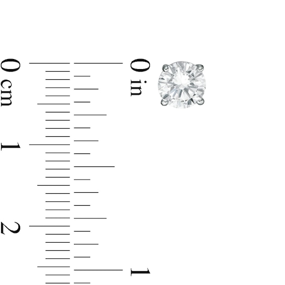 1-1/2 CT. T.w. Certified Lab-Grown Diamond Solitaire Stud Earrings in 14K White Gold (F/Si2)