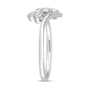 Thumbnail Image 3 of 1/10 CT. T.W. Composite Diamond Heart Trio Promise Ring in Sterling Silver