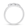 Thumbnail Image 5 of 1/10 CT. T.W. Composite Diamond Heart Trio Promise Ring in Sterling Silver