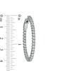 Thumbnail Image 3 of 3 CT. T.W. Diamond Inside-Out Hoop Earrings in 10K White Gold