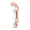 Thumbnail Image 2 of 1/15 CT. T.W. Diamond Bypass Flower Promise Ring in Sterling Silver with Rose Rhodium