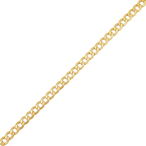7.0mm Curb Chain Bracelet in Hollow 14K Gold - 9"