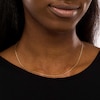 Thumbnail Image 2 of 0.8mm Diamond-Cut Twisted Link Chain Necklace in Hollow 14K Gold - 18"