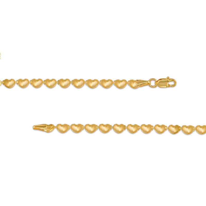 Main Image 3 of Mini Puff Hearts Stampato Bracelet in 10K Gold - 7.25"