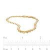Thumbnail Image 4 of Mini Puff Hearts Stampato Bracelet in 10K Gold - 7.25"