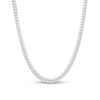 Thumbnail Image 1 of Men's 7.4mm Cuban Curb chain Necklace in Hollow 10K White Gold - 22"