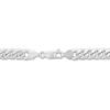 Thumbnail Image 2 of Men's 7.4mm Cuban Curb chain Necklace in Hollow 10K White Gold - 22"