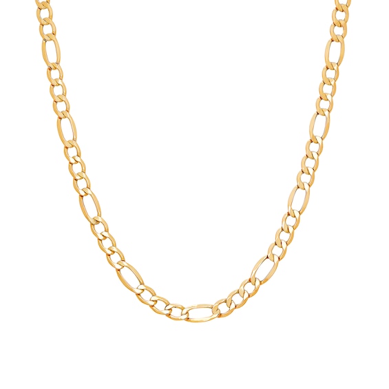 Men's 5.8mm Figaro Chain Necklace in Hollow 14K Gold - 26"