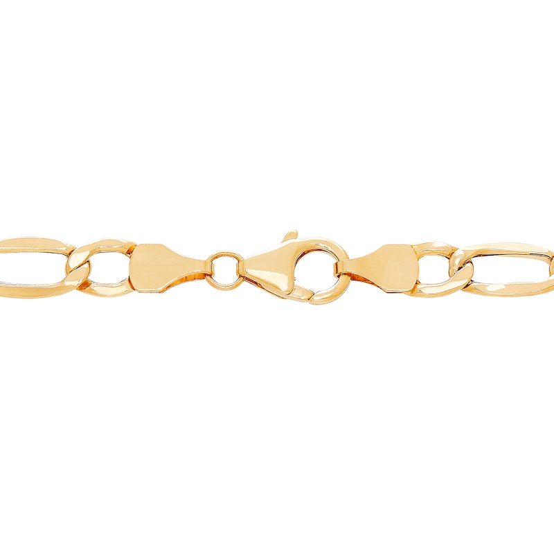 Men's 5.8mm Figaro Chain Necklace in Hollow 14K Gold - 26"