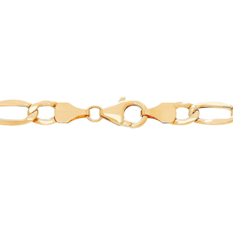 Men's 14k Solid Yellow Gold Figaro 4.7mm Chain Necklace - gold