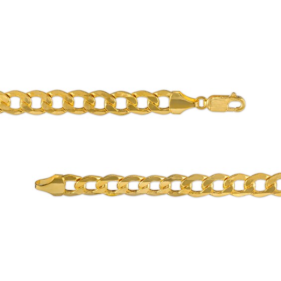 Men's 7.0mm Curb Chain Necklace in Hollow 14K Gold - 22"