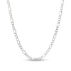 Thumbnail Image 1 of Men's 5.8mm Figaro Chain Necklace in Hollow 14K White Gold - 22"