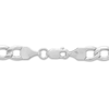 Thumbnail Image 2 of Men's 5.8mm Figaro Chain Necklace in Hollow 14K White Gold - 22"