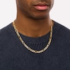 Thumbnail Image 2 of Men's 7.2mm Figaro Chain Necklace in Hollow 14K Gold - 22"