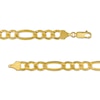 Thumbnail Image 3 of Men's 7.2mm Figaro Chain Necklace in Hollow 14K Gold - 22"