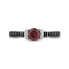 Thumbnail Image 4 of Enchanted Disney Villains Evil Queen 5.0mm Garnet and 1/5 CT. T.W. Diamond Promise Ring in Sterling Silver and 10K Gold
