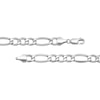 Thumbnail Image 1 of Men's 7.2mm Figaro Chain Necklace in Hollow 14K White Gold - 22"