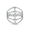 Thumbnail Image 1 of 1 CT. T.W. Diamond Multi-Row Split Shank Ring in 10K White Gold