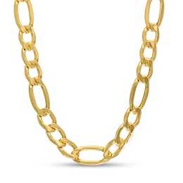 Men's 5.8mm Semi-Solid Figaro Chain Necklace in 14K Gold - 22&quot;