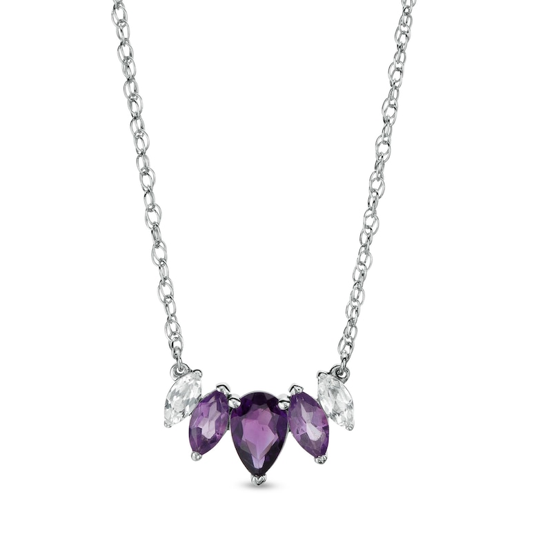 Sterling Silver Marquise Amethyst Pendants Sterling Silver Marquise Amethyst Pendants